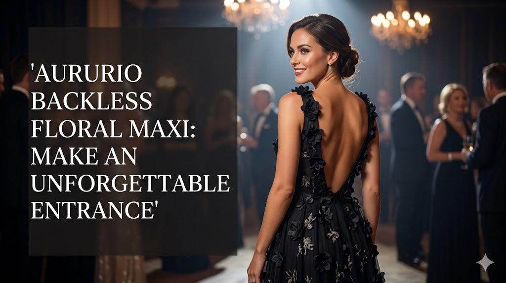 Aururio Sexy Backless Floral Maxi Dress: Make an Unforgettable Entrance