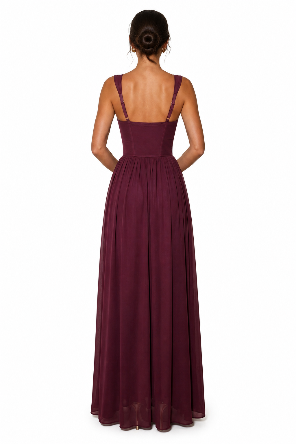 Draped Corset Bodice A-Line Evening Gown