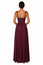 Draped Corset Bodice A-Line Evening Gown