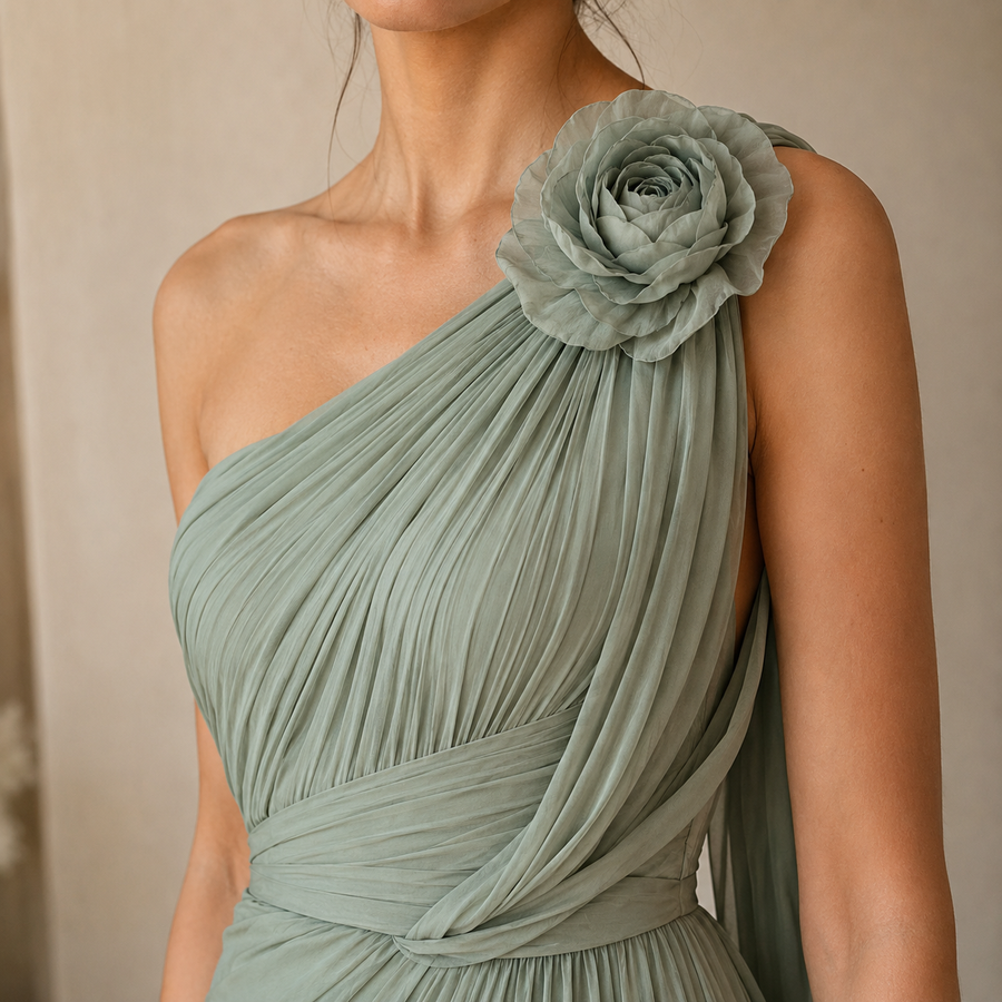 Graceful formal dress styling